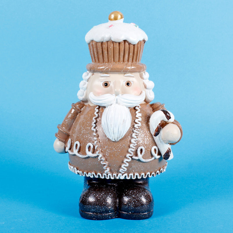 Brown Nutcracker Cupcake Hat Christmas Resin Decoration