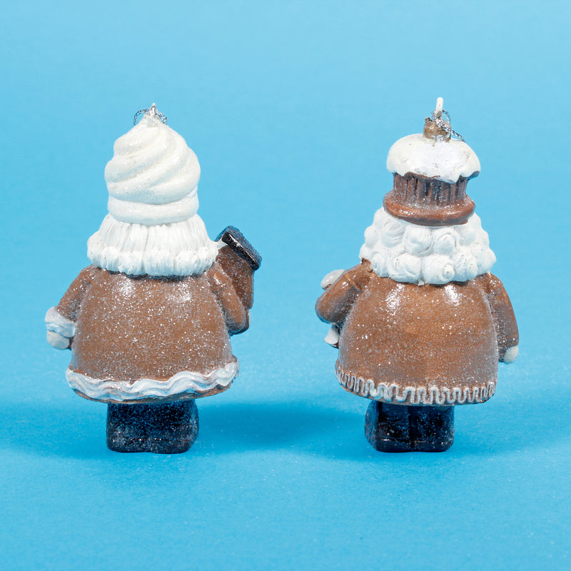 Nutcrackers Brown Set of 2 Hanging Christmas Decoration 3d Baubles