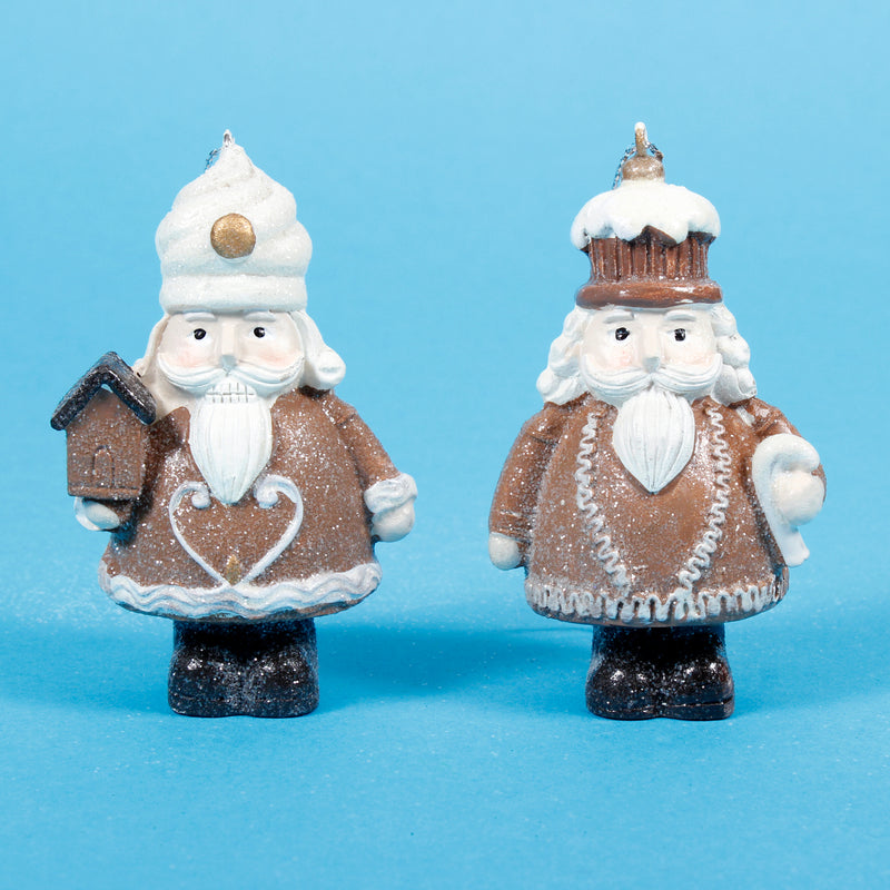 Nutcrackers Brown Set of 2 Hanging Christmas Decoration 3d Baubles