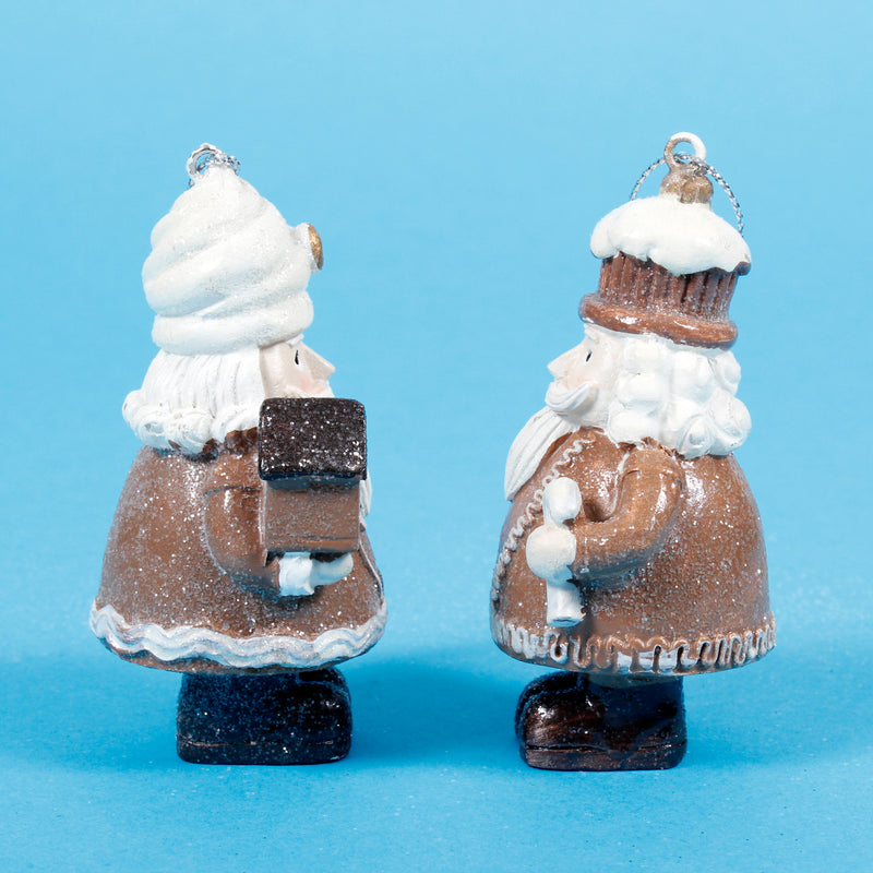 Nutcrackers Brown Set of 2 Hanging Christmas Decoration 3d Baubles