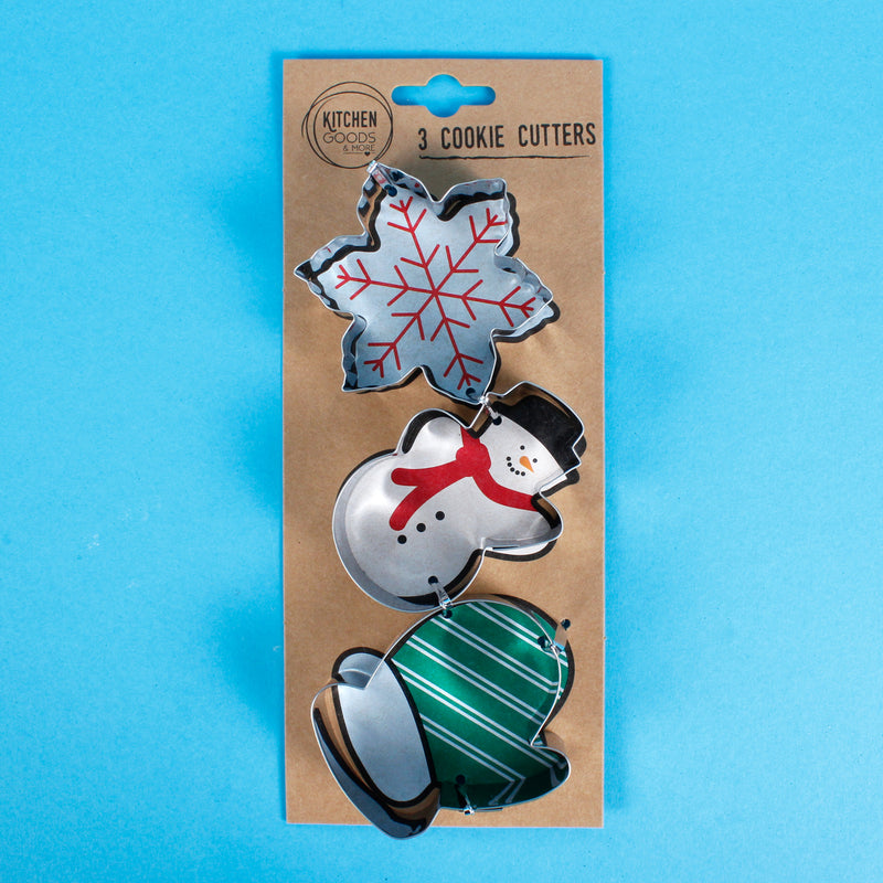 Snowman Mitten Snowflake Stainless Steel Christmas Cookie Cutter Set