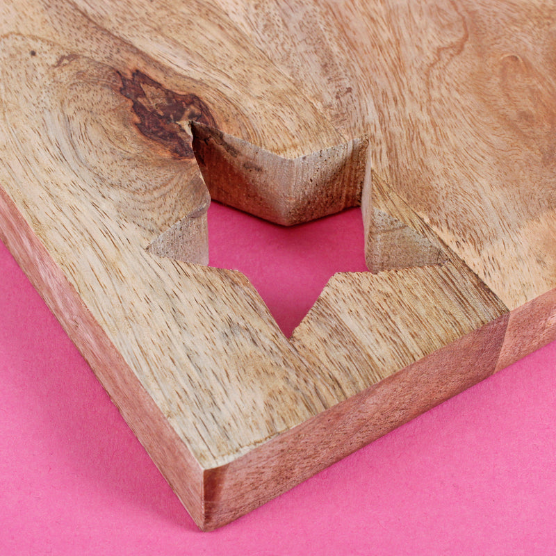 Mango Wood Star Chopping Board Christmas Hanging Board