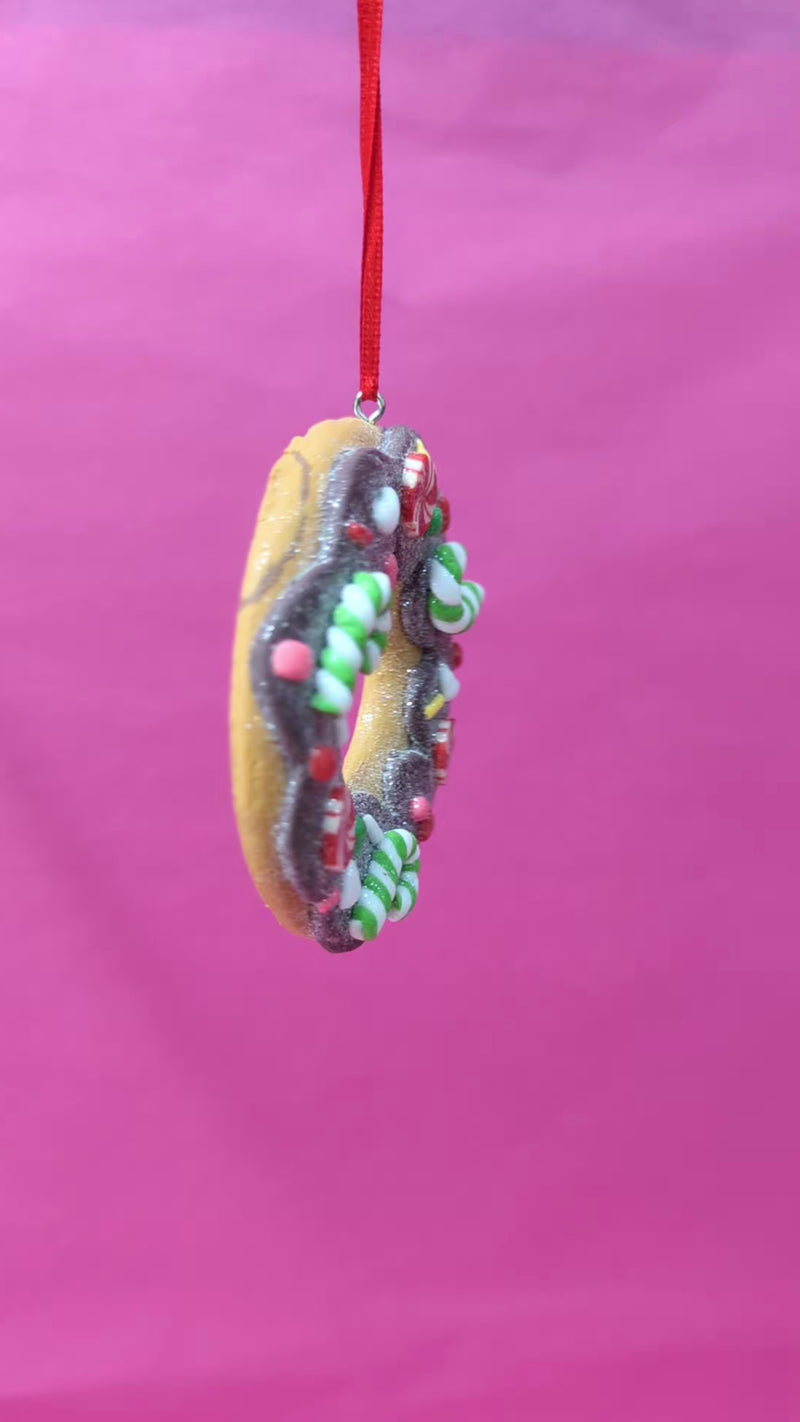 Doughnut Shaped 3D Hanging Bauble Christmas Tree Decorations