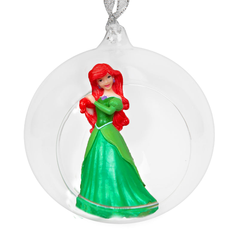 Ariel The Little Mermaid Glass Dome 3D Hanging Christmas Decoration Disney Bauble