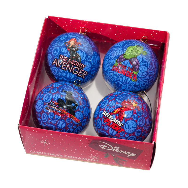 Avengers Marvel 4 Piece Set Hanging Christmas Tree Decoration Baubles