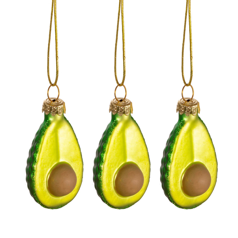 Avocado Mini Bauble - Set of 3