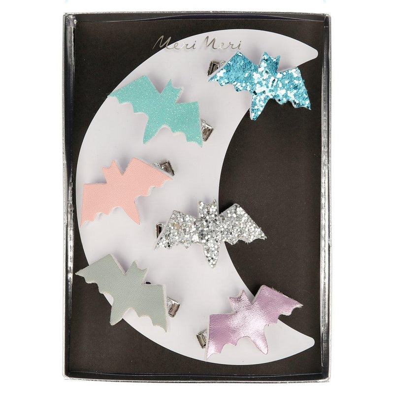 Bat Shaped Hair Clips Set of 6