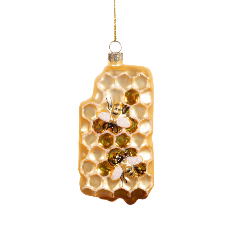 Bees on Honeycomb Shaped Bauble
