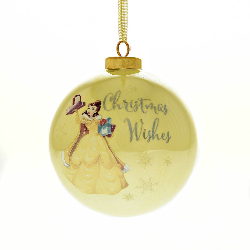 Belle Beauty and the Beast Bauble 3D Hanging Christmas Disney Decoration