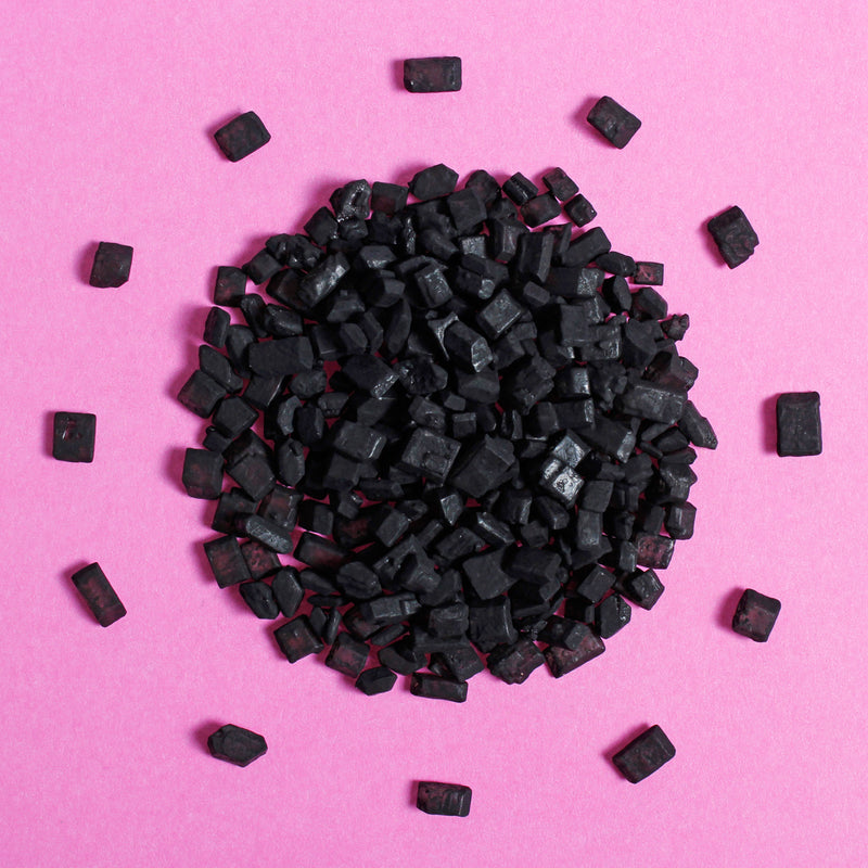 Bulk Bag - Black Matte Sugar Rocks Sprinkles (Best Before 31 Dec 2025)