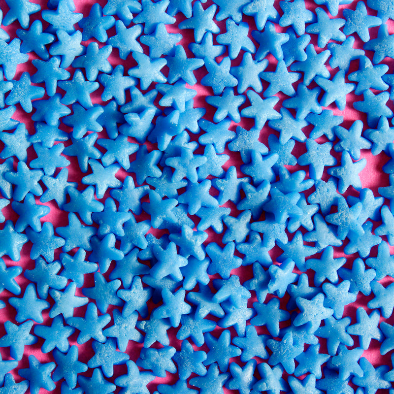 Blue Confetti Stars Cake Sprinkles