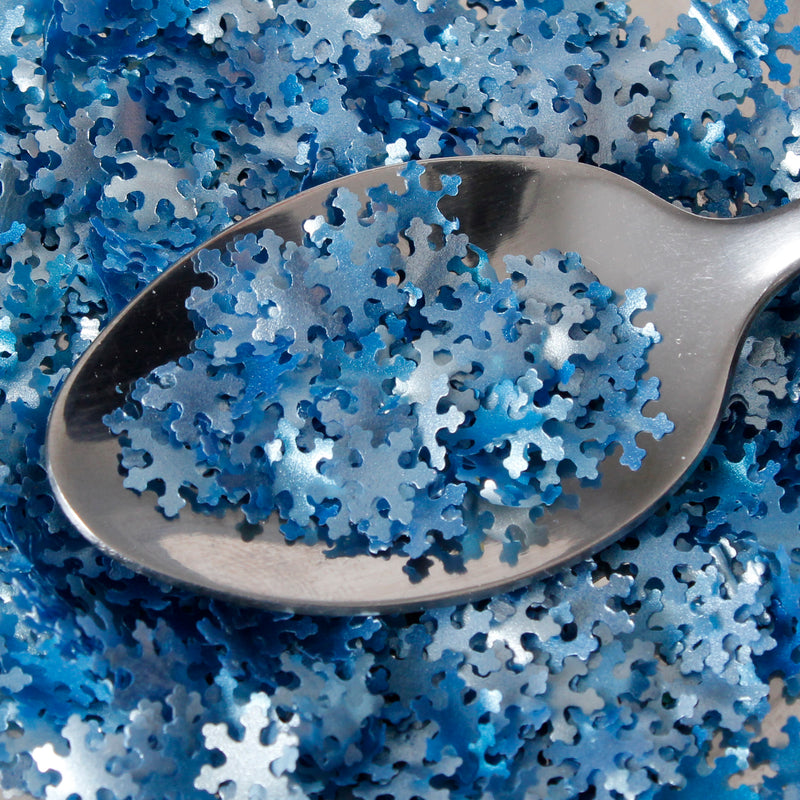 Luxury Blue Glitter Snowflake Sprinkles (Made to order)