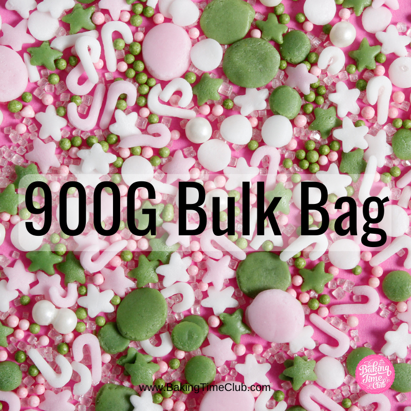 Bulk Bag - Christmas Candy Cane Pop Christmas Sprinkles (Best Before 30 Jun 2024)