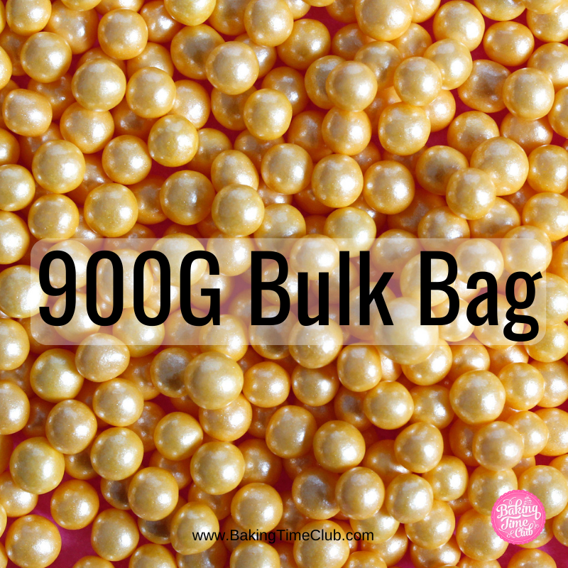 Bulk Bag - Gold 4mm Edible Pearls  (Best before 30 Jun 2024)