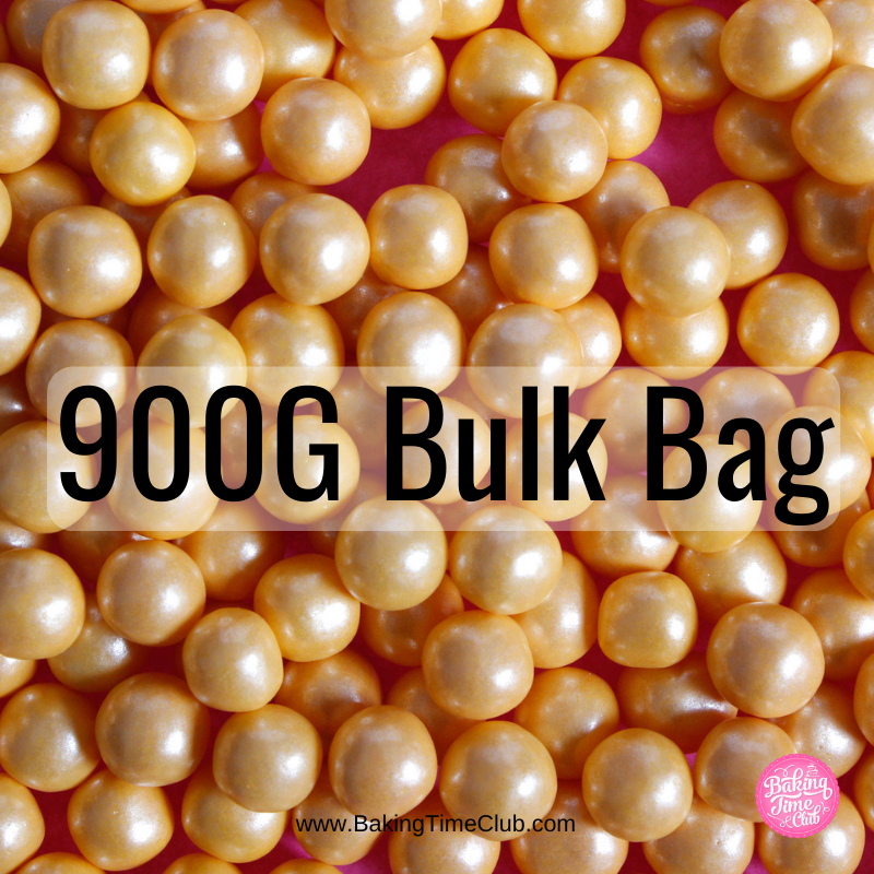 Bulk Bag - Gold 6mm Edible Pearls  - (Best before 30 Jun 2025)