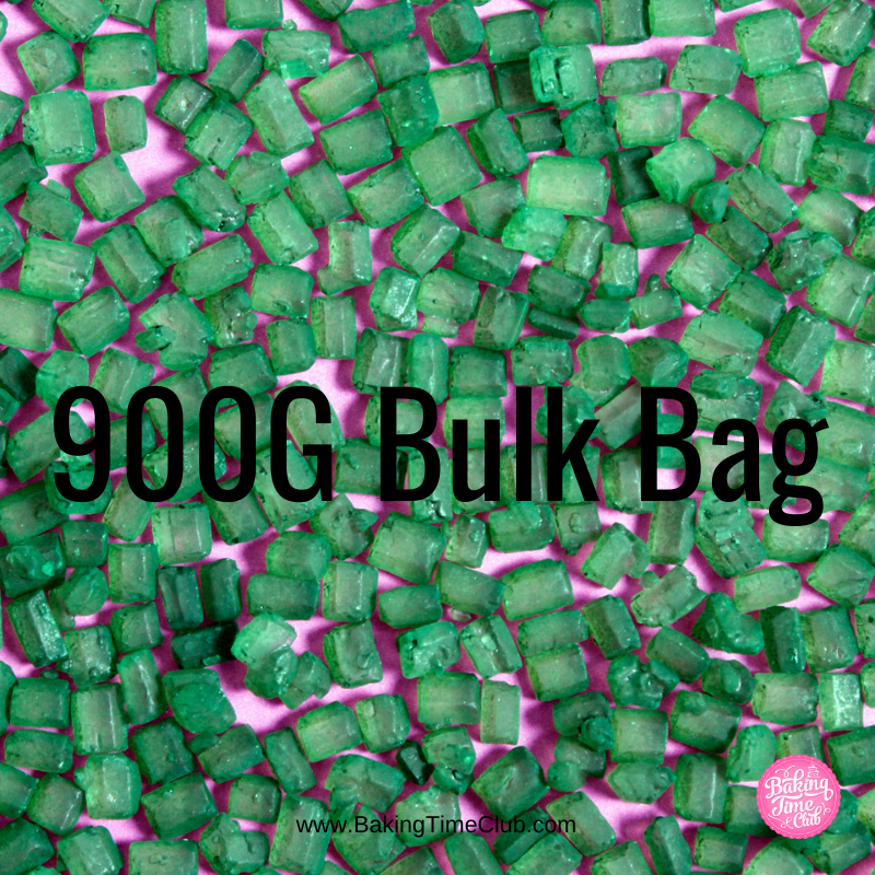 Bulk Bag - Green Matte Sugar Rocks Cake Sprinkles (Best Before 30 Jun 2024)