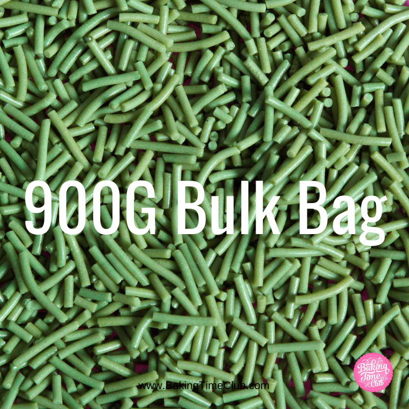 Bulk Bag - Green Sugar Strands Jimmies (Best Before 28 Dec 2025)