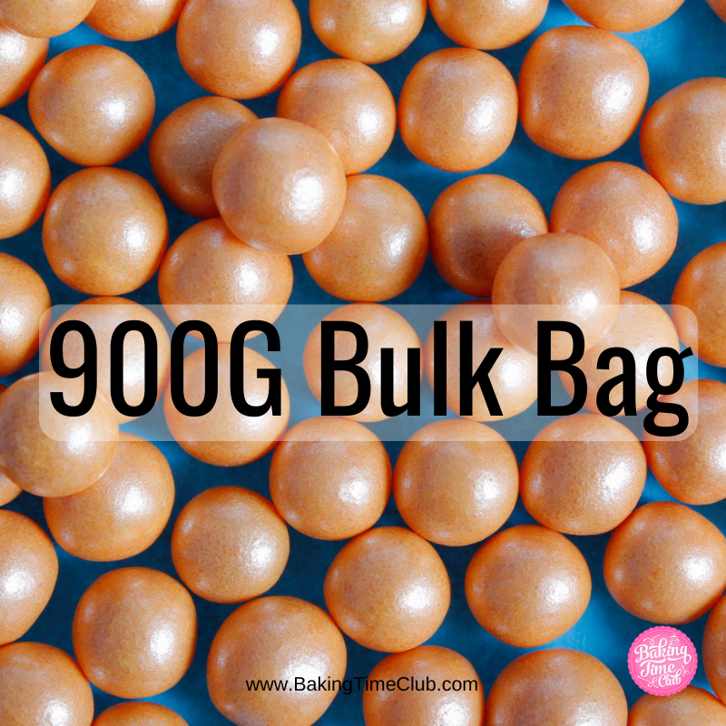 Bulk Bag - Orange 8mm Edible Pearls (Best Before 30 Jun 2025)