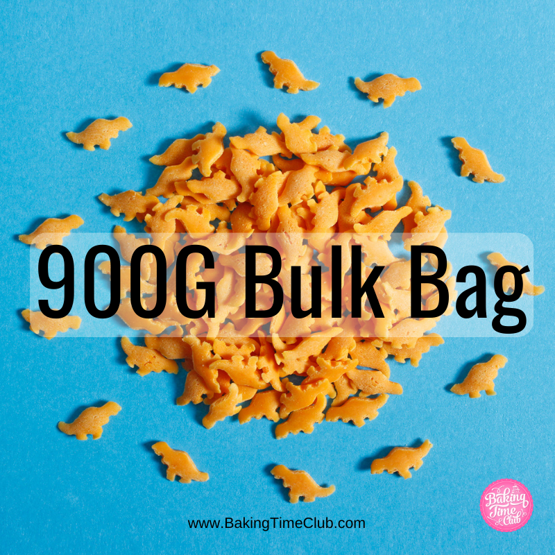 Bulk Bag - Orange Dinosaur Confetti Sprinkles (Best Before 31 Dec 2024)