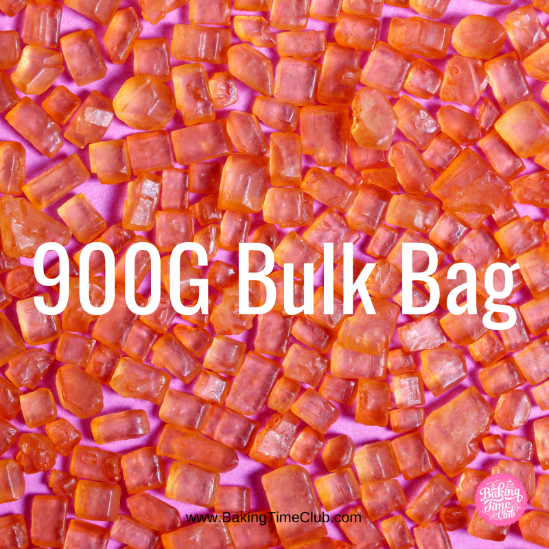 Bulk Bag - Orange Matte Sugar Rocks Sprinkles (Best Before 30 Jun 2025)