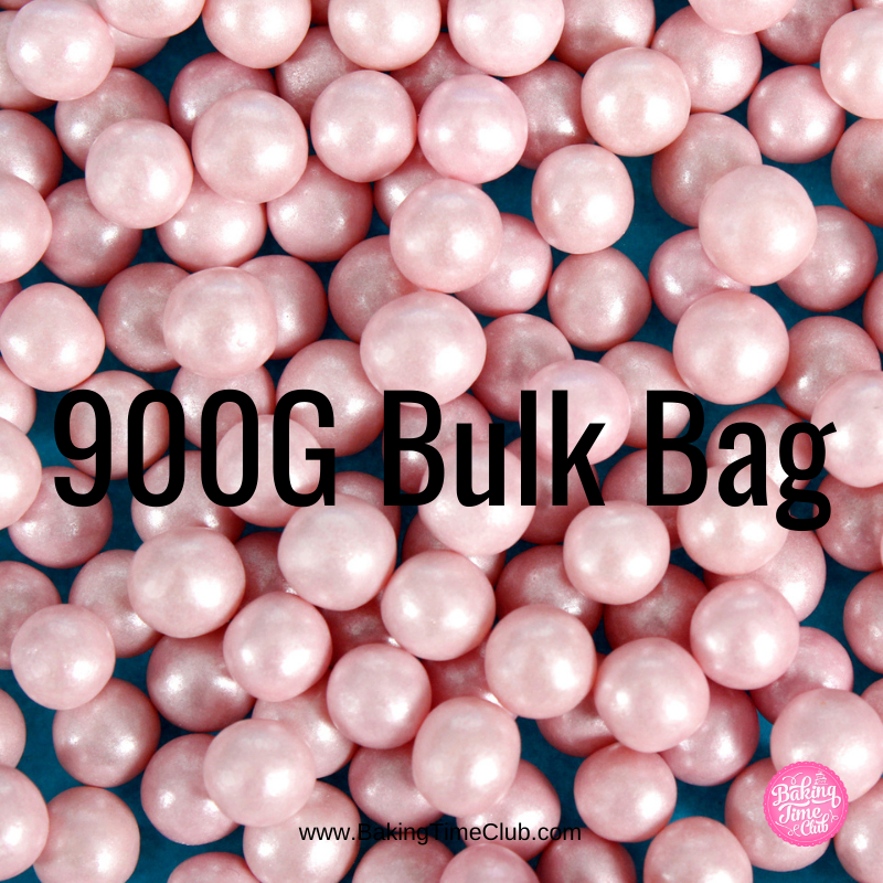 Bulk Bag - Pink 6mm Edible Pearls  (Best Before 30 Jun 2025)