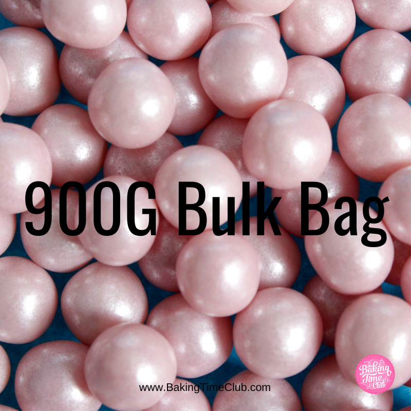 Bulk Bag - Pink 8mm Edible Pearls  (Best Before 30 Jun 2025)