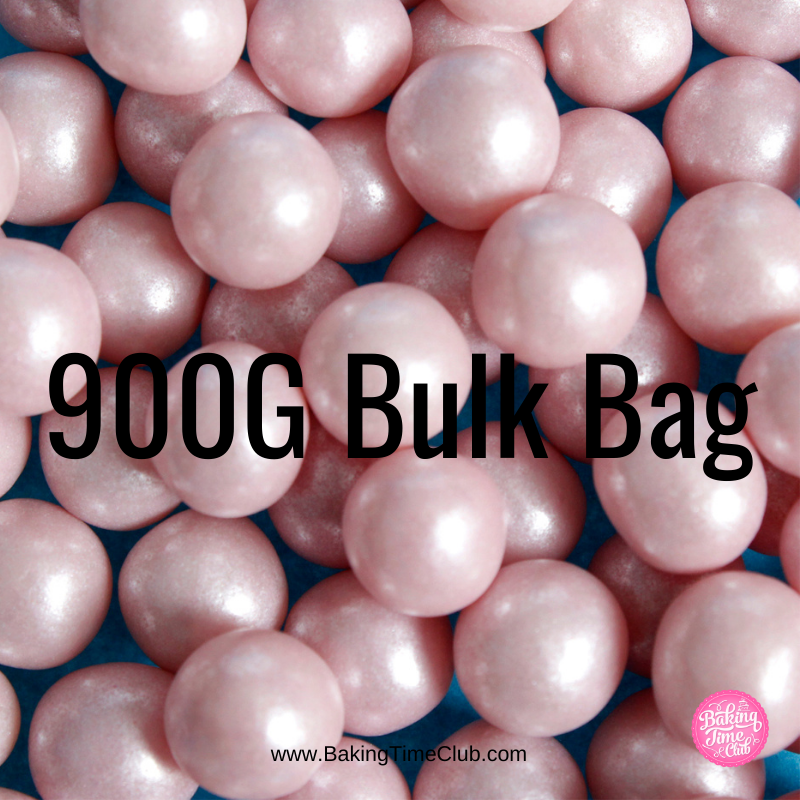 Bulk Bag - Pink 8mm Edible Pearls  (Best Before 31 Dec 2024)