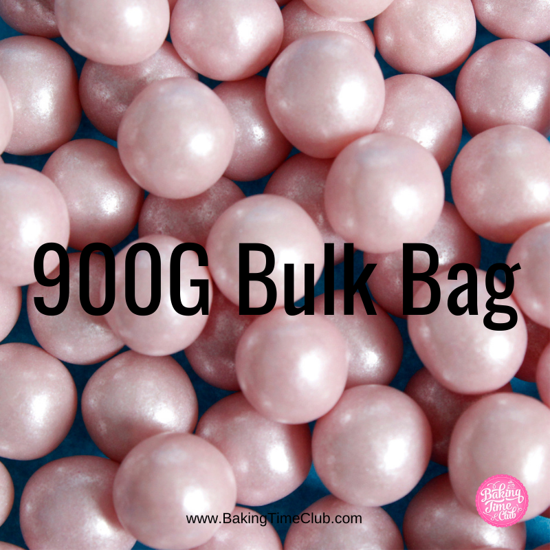 Bulk Bag - Pink 8mm Edible Pearls  (Best Before 31 Dec 2023)