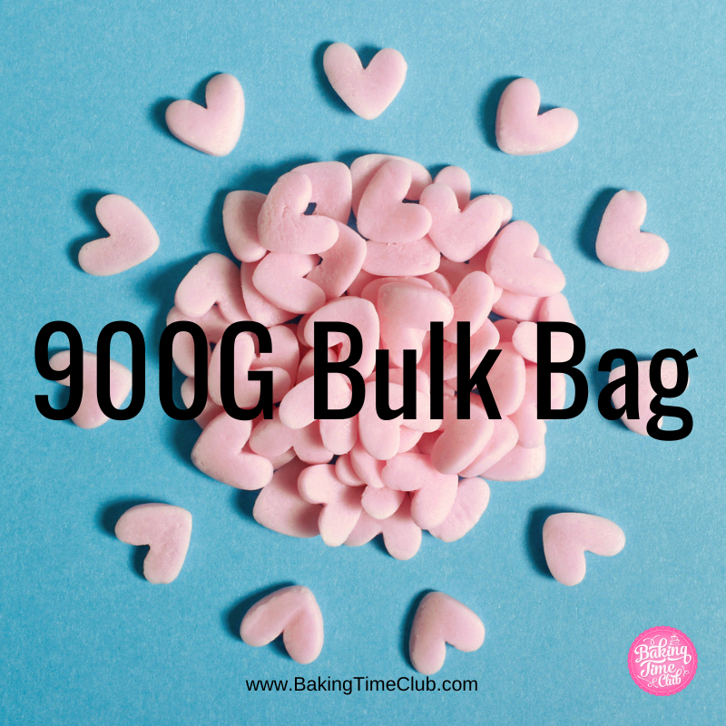 Bulk Bag - Pink JUMBO Hearts Confetti Sprinkles (Best Before 30 Jun 2025)