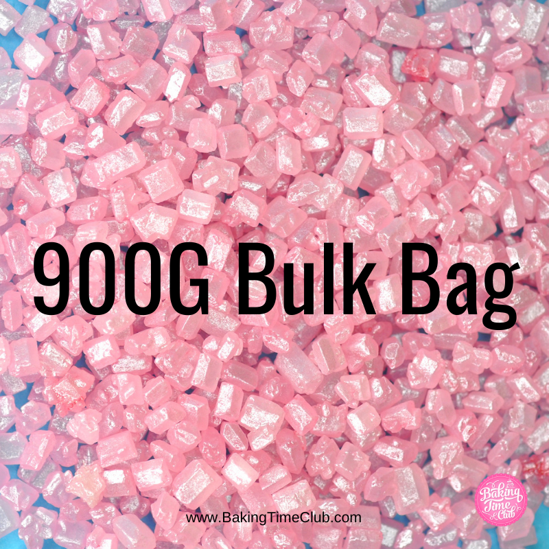 Bulk Bag - Pink Sugar Crystals Sprinkles (Best Before 30 Jun 2025)
