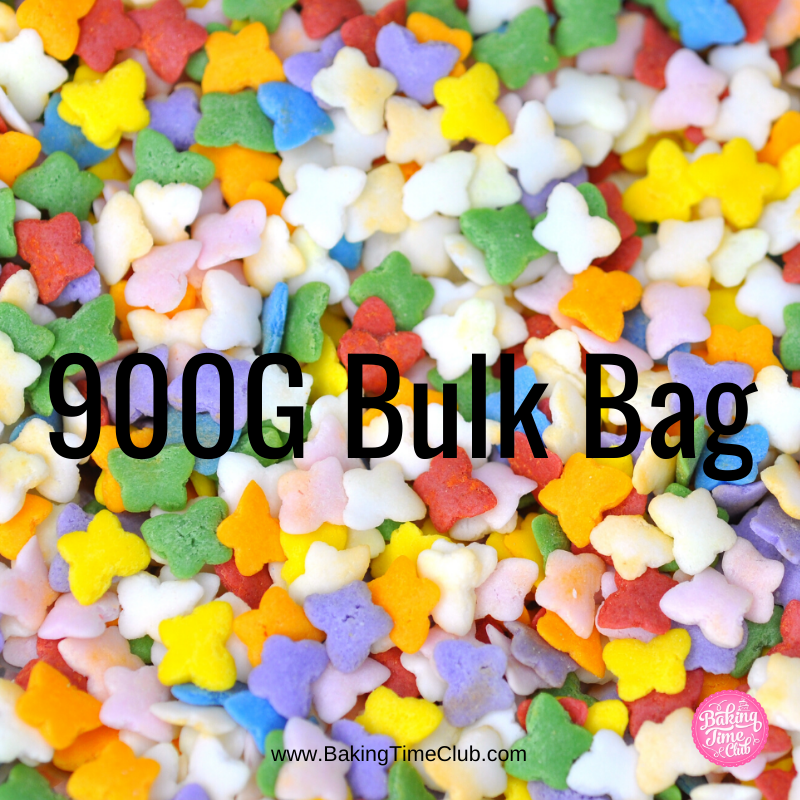 Bulk Bag - Rainbow Butterflies Confetti Sprinkles (Best Before 30 Jun 2025)