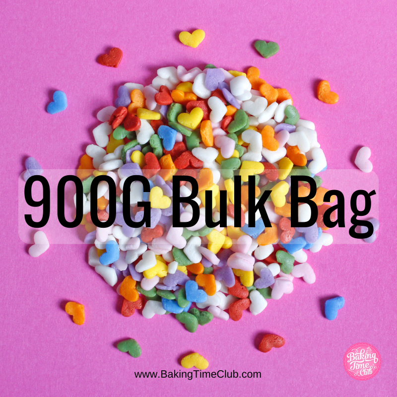 Bulk Bag - Rainbow MINI Love Heart Sprinkles (Best Before 30 Jun 2024)