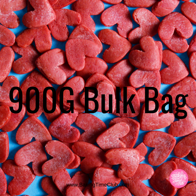 Bulk Bag - Red JUMBO Hearts Confetti Cake Sprinkles