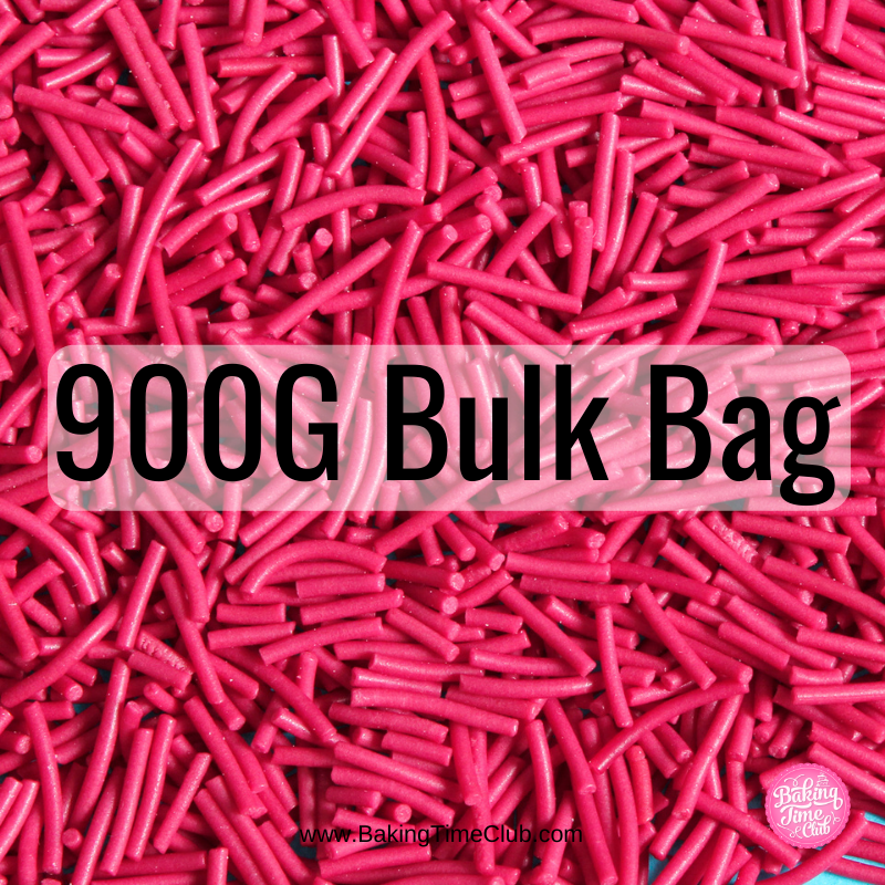 Bulk Bag - Red Sugar Strands Jimmies (Best Before 28 Dec 2025)