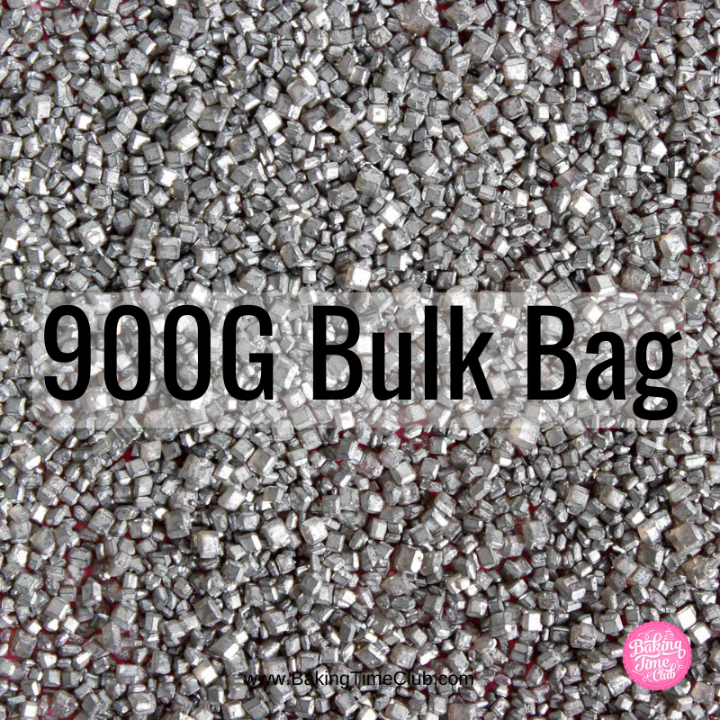 Bulk Bag - Silver Sparkly Sanding Sugar (Best Before 28 Dec 2024)