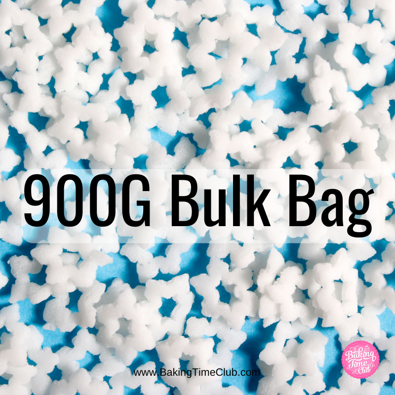 Bulk Bag - White Snowflakes Confetti Sprinkles (Best Before 30 Jun 2024)