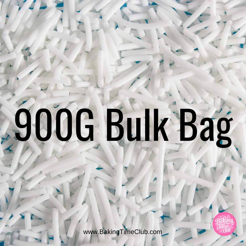 Bulk Bag - White Sugar Strands Jimmies (Best Before 28 Dec 2025)