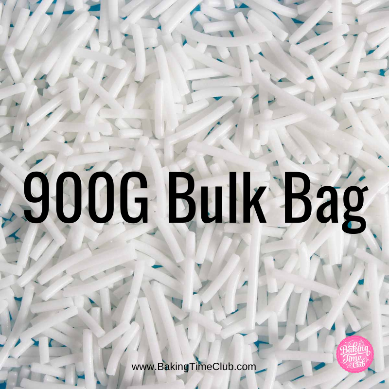 Bulk Bag - White Sugar Strands Jimmies (Best Before 30 Jun 2024)