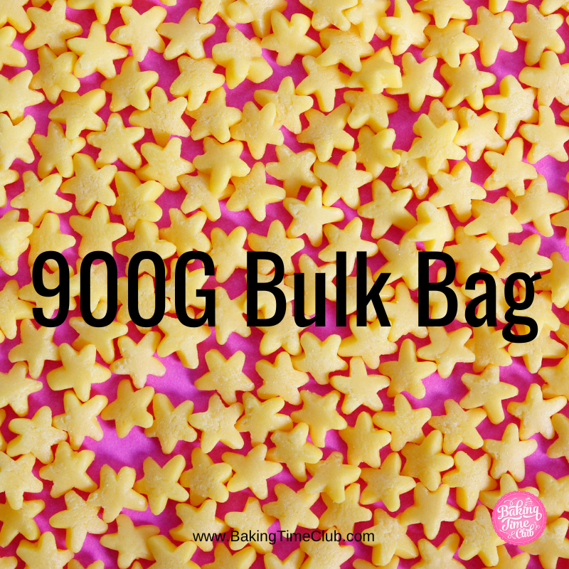 Bulk Bag - Yellow Stars Confetti Sprinkles (Best Before 30 Jun 2024)