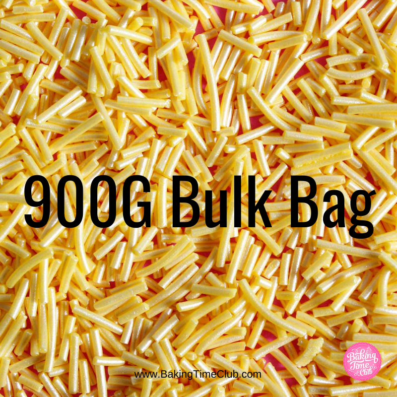 Bulk Bag - Yellow Sugar Strands Jimmies (Best Before 28 Dec 2025)