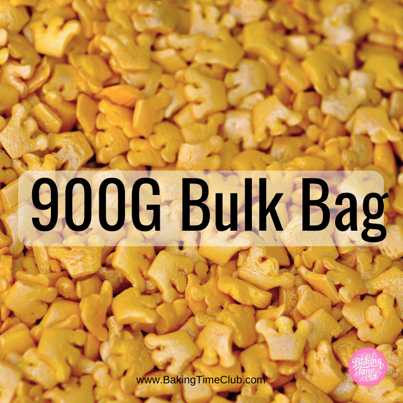 Bulk Bag - Crowns Gold Sprinkles