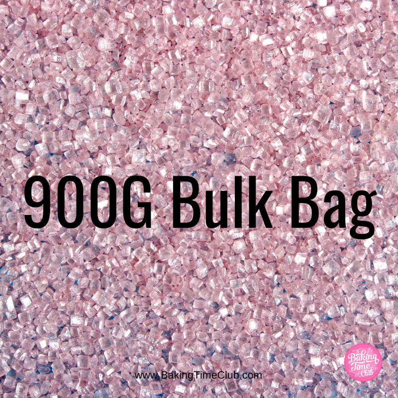 Bulk Bag - Pink Sparkly Sanding Sugar Cake Sprinkles (Best Before 31 Dec 2024)