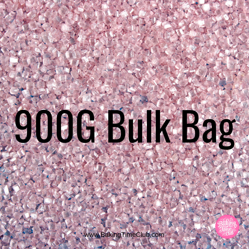 Bulk Bag - Pink Sparkly Sanding Sugar Cake Sprinkles (Best Before 30 Jun 2025)