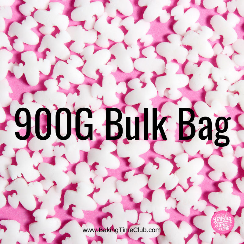 Bulk Bag - White Ghosts Halloween Confetti Sprinkles (Best Before 30 Jun 2025)