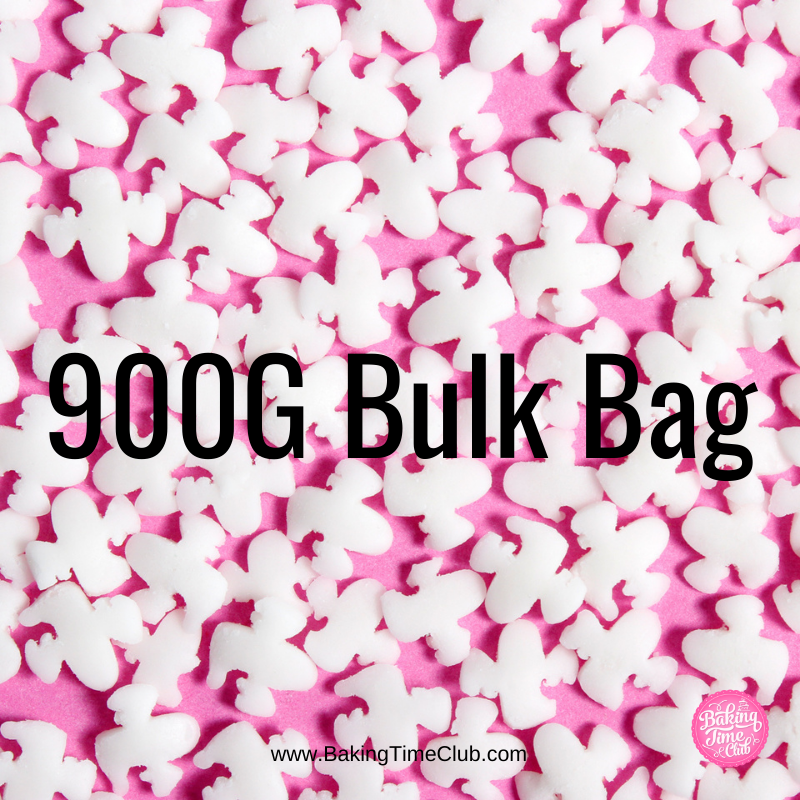 Bulk Bag - White Ghosts Halloween Confetti Sprinkles (Best Before 31 Dec 2024)
