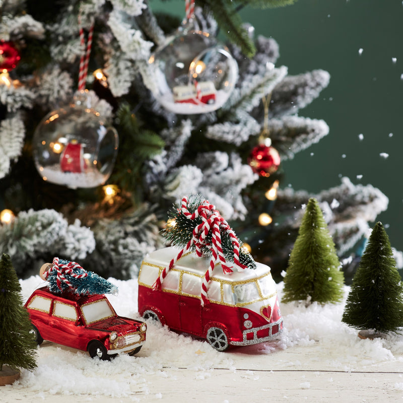 Coming Home for Xmas Love Camper Van Shaped Bauble