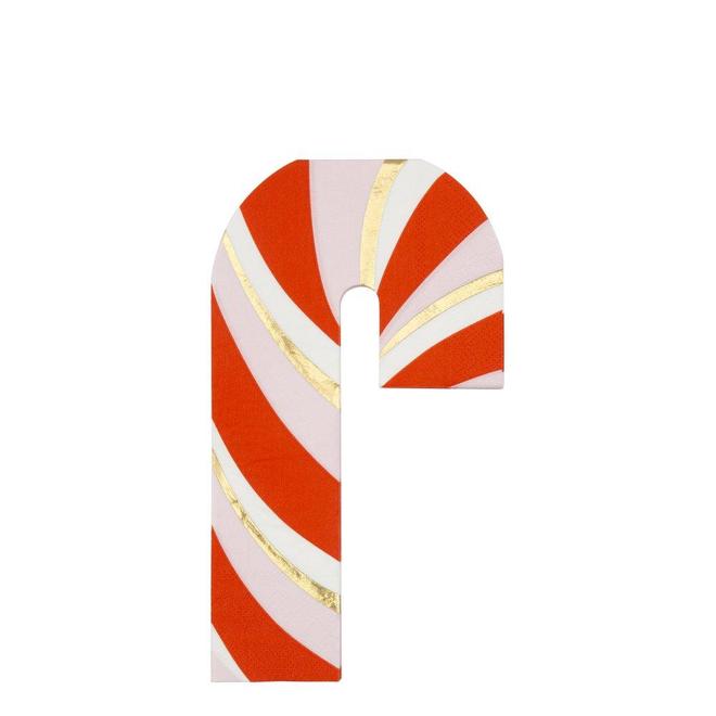Candy Cane Napkins Pack of 16