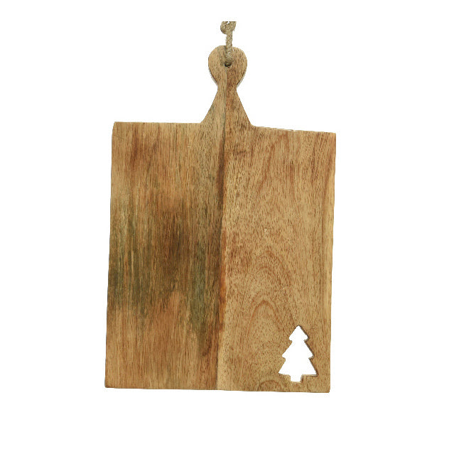 Mango Wood Christmas Tree Chopping Board Christmas Hanging Board