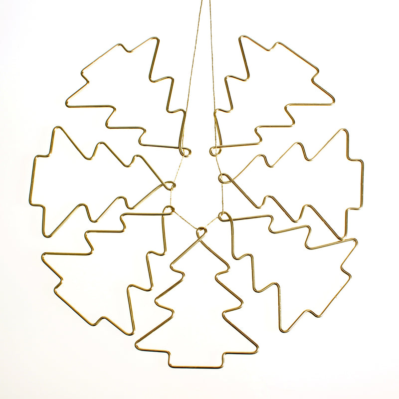 Golden Christmas Tree Garland Xmas Festive Party Bunting 2 Metres