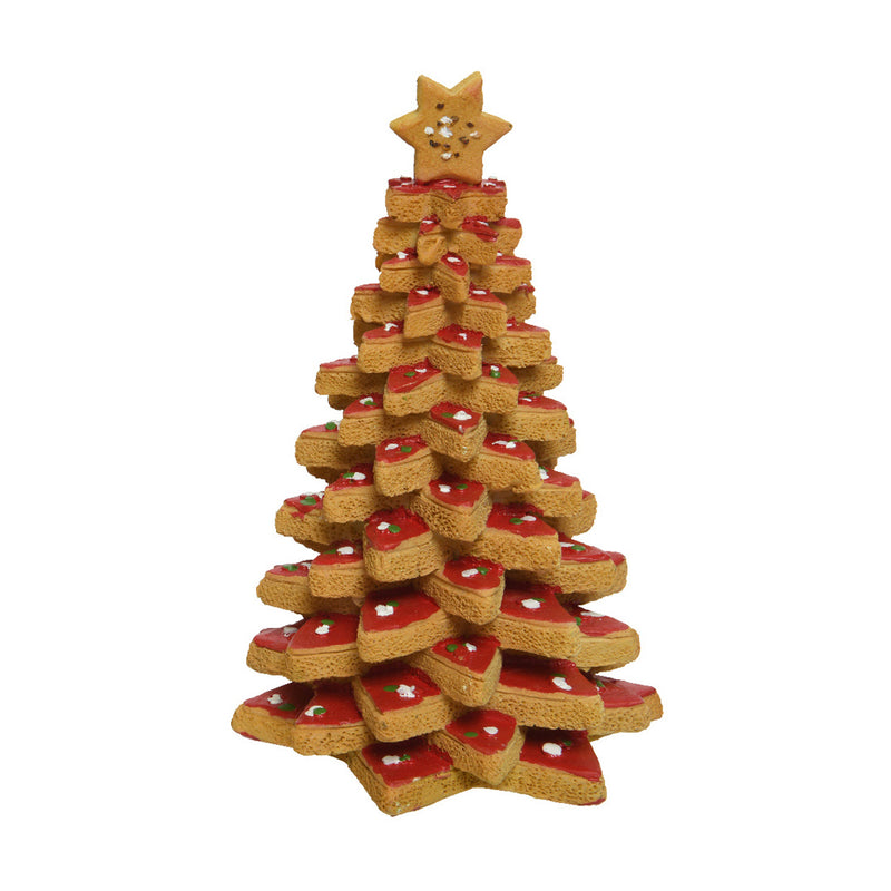 Cookie Tree Gingerbread Red Stars Christmas Resin Decoration